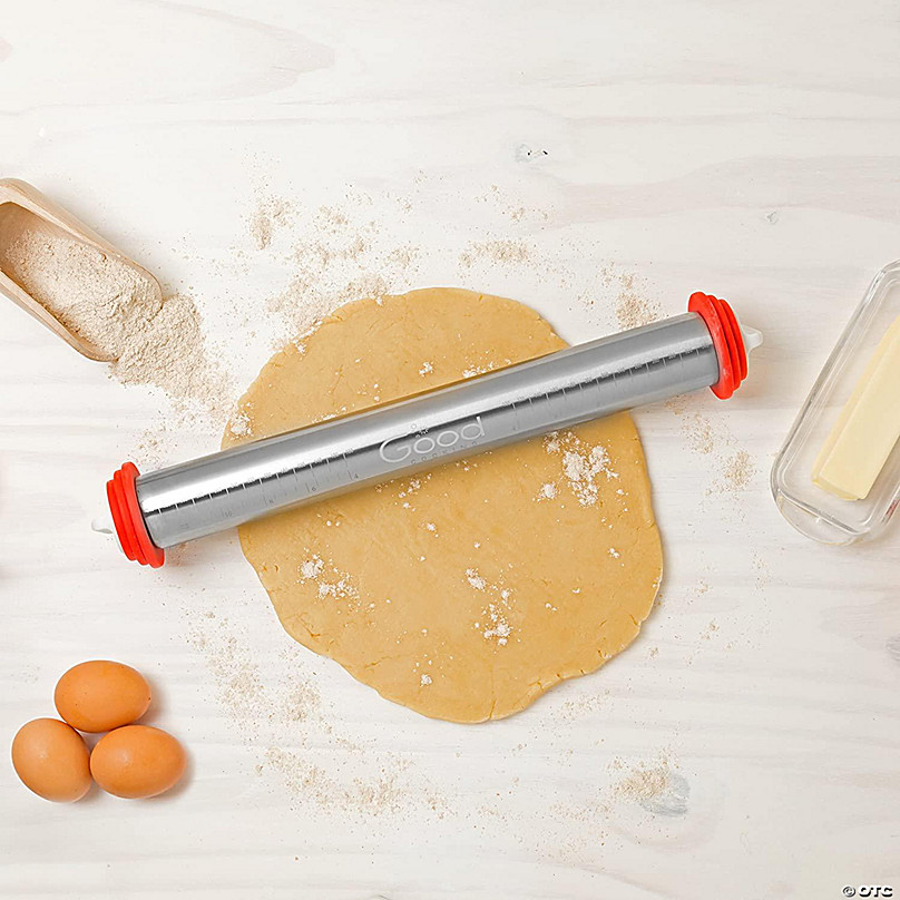 Adjustable Rolling Pin - Stainless Steel Dough Roller with Removable Rings Adjust Thickness