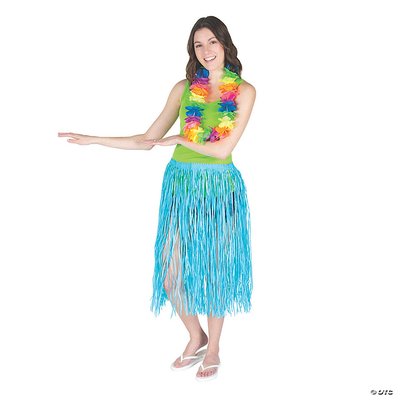 Adult’s Dyed Raffia Hula Skirts- 12 Pc.