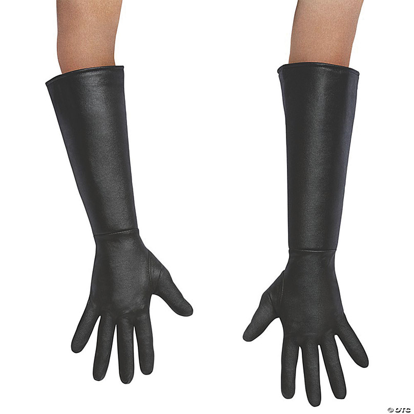 Fingerless Biker Jazz Gloves - 80s Style Gothic Red Faux Leather