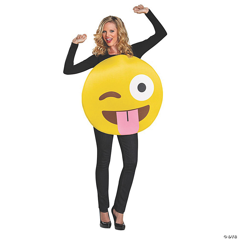 Adult's Emoji Tongue Costume