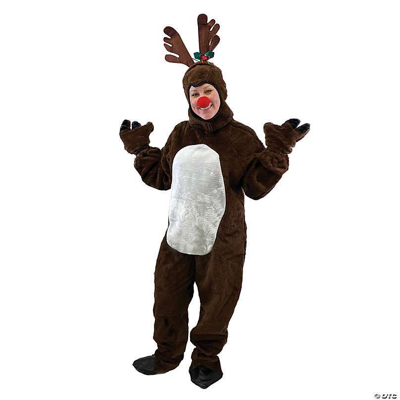 livestock balcony Inaccurate Adult's Reindeer Costume with Hood | Oriental Trading