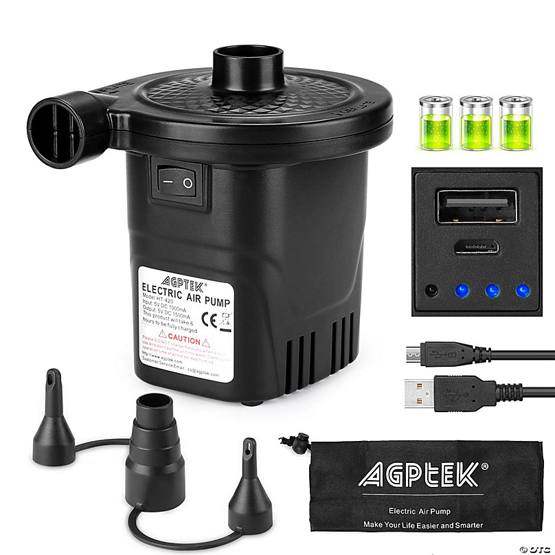 AGPtek Electric Tire Inflator with Gauge for Cushions Beds Boats Swimming -  M - Bed Bath & Beyond - 35161085