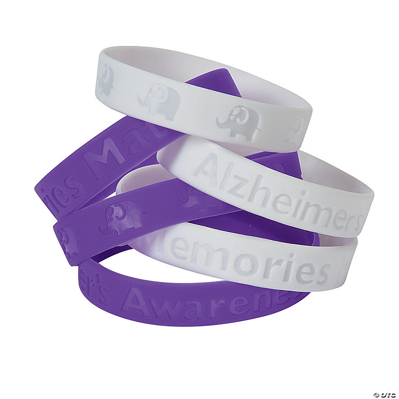 SayitBands 20 Alzheimers Awareness Wristband Silicone Bracelets Purple 