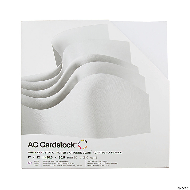 American Crafts White Cardstock Pack - 60 Pc. | Oriental Trading
