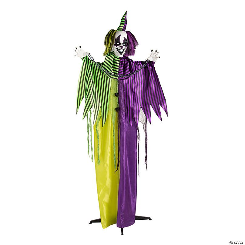 Animated Standing Scary Clown Halloween Decoration | Oriental Trading