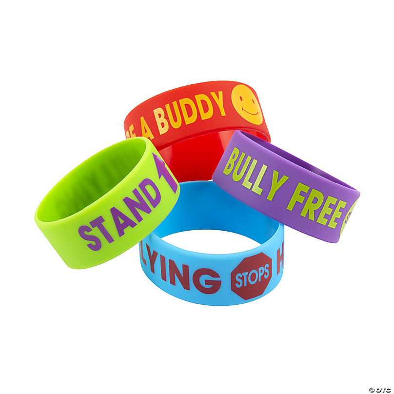 10 Be a Buddy Not a Bully Wristbands Anti Bullying Silicone Bracelets 