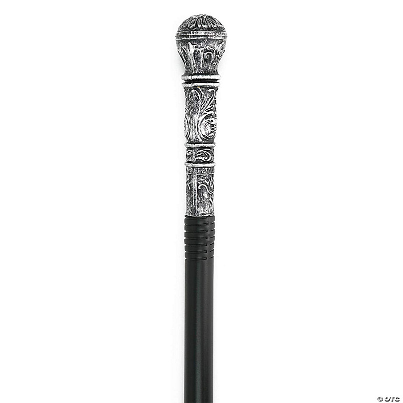 Antique Silver Walking Cane - Elegant Vintage Prop Stick Dress Canes  Costume Accessories for Adults and Kids