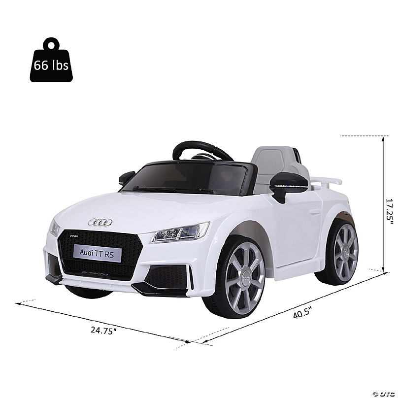 Aosom 6V Kids Electric Ride On Car, Licensed Audi TT RS with Suspension  System and Remote Control, Horn, 5 Songs, Lights, MP3 Player, Red
