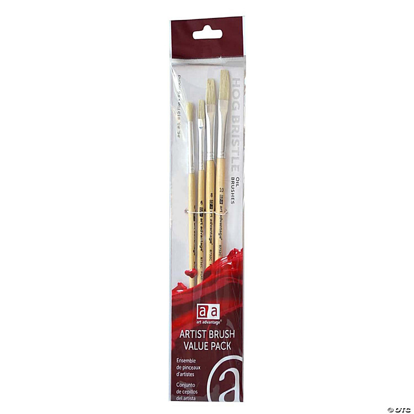 Art Advantage Brush Set Hog Bristle Oil 4pc 3 Sets   Art Advantage Brush Set Hog Bristle Oil 4pc 3 Sets~14325349 