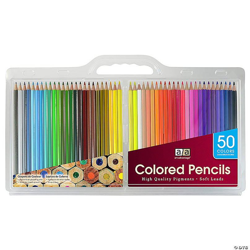 Metallic Colored Pencils Adult Coloring Set of 50 Drawing Pencils  Professional