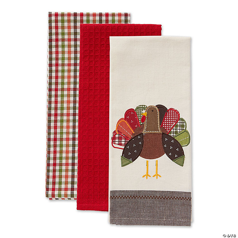 Autumn Plaid Dishtowels - Set of 3