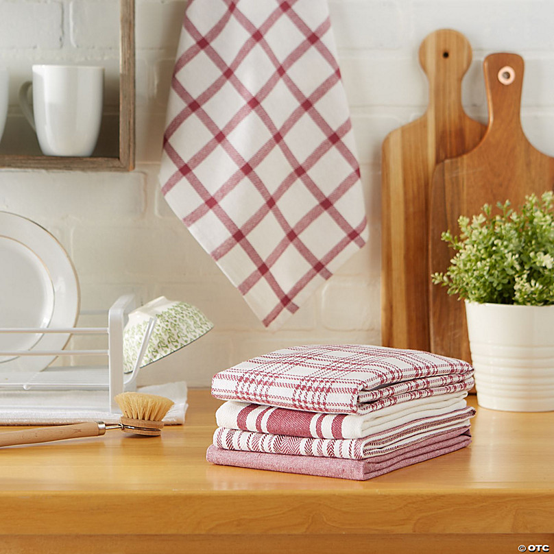 Set of 5 Woven Tea Towels