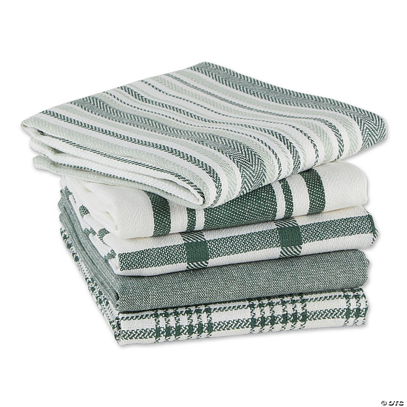 Gray Woven Dish Towels, Set of 5