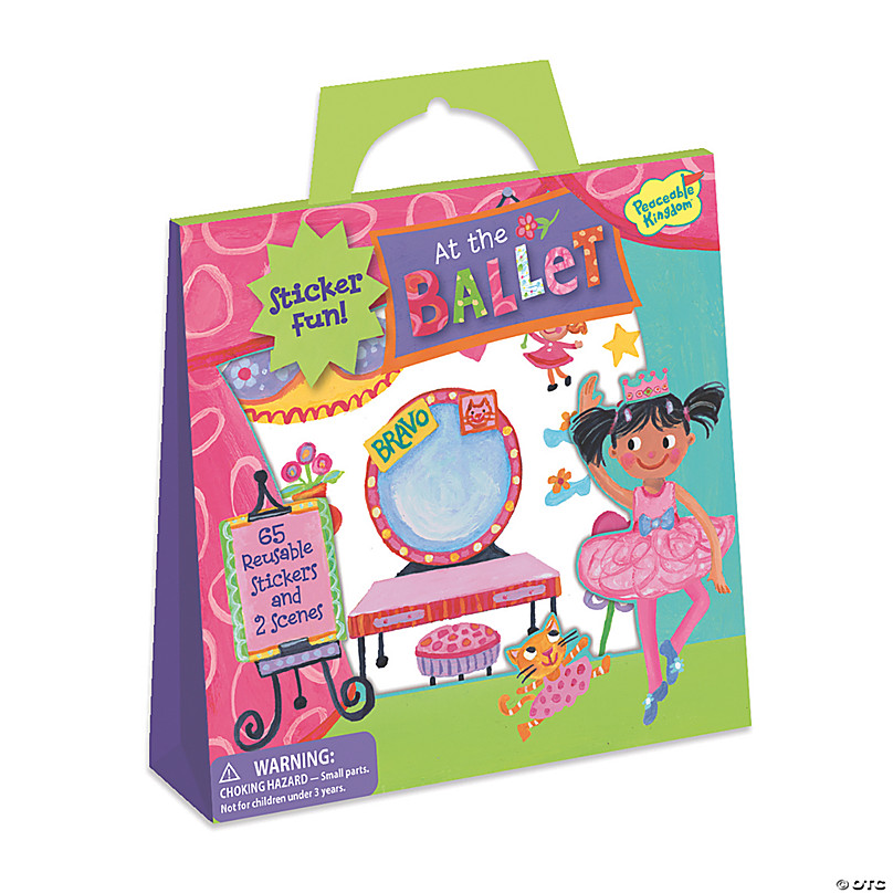 Peaceable Kingdom Sticker Fun At The Ballet Reusable Sticker Tote