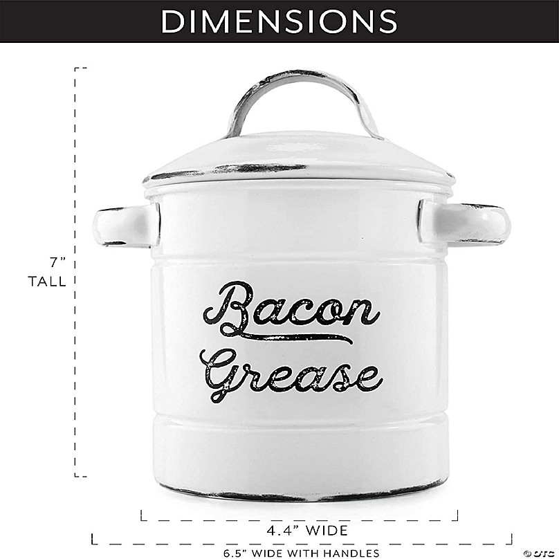 1pc Bacon Grease Keeper Grease Strainer Pot Grease Container with