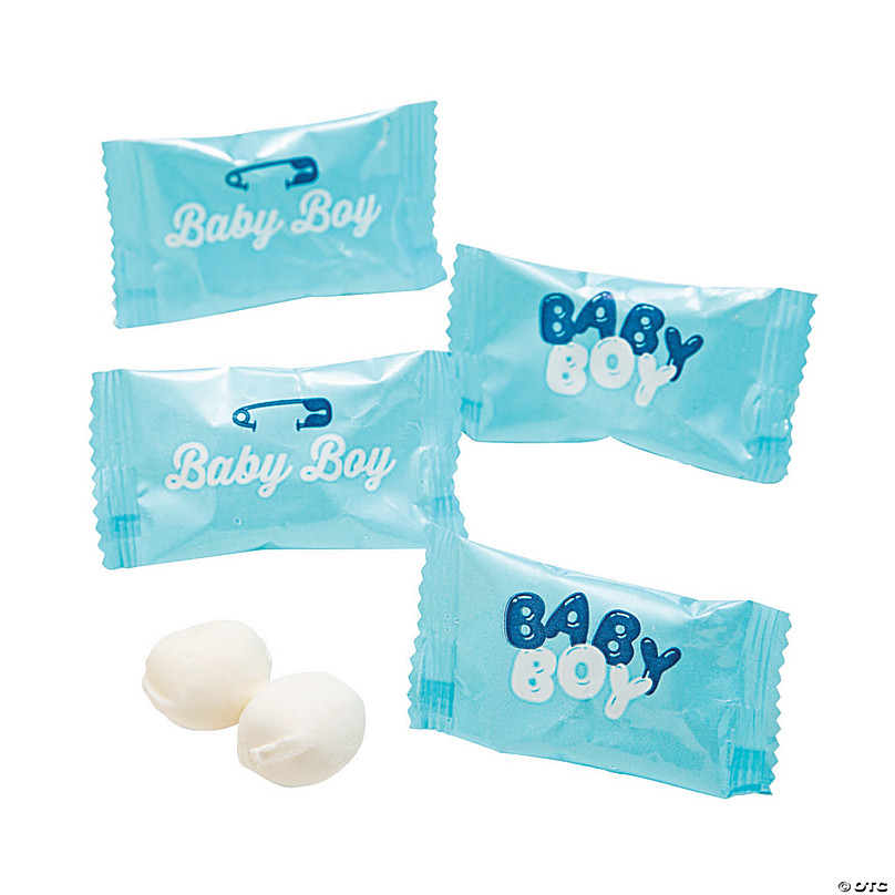 131 Pcs It's A Boy Baby Shower Candy Party Favors Miniatures & Light Blue Kisses (1.65 lbs, Approx. 131 Pcs)