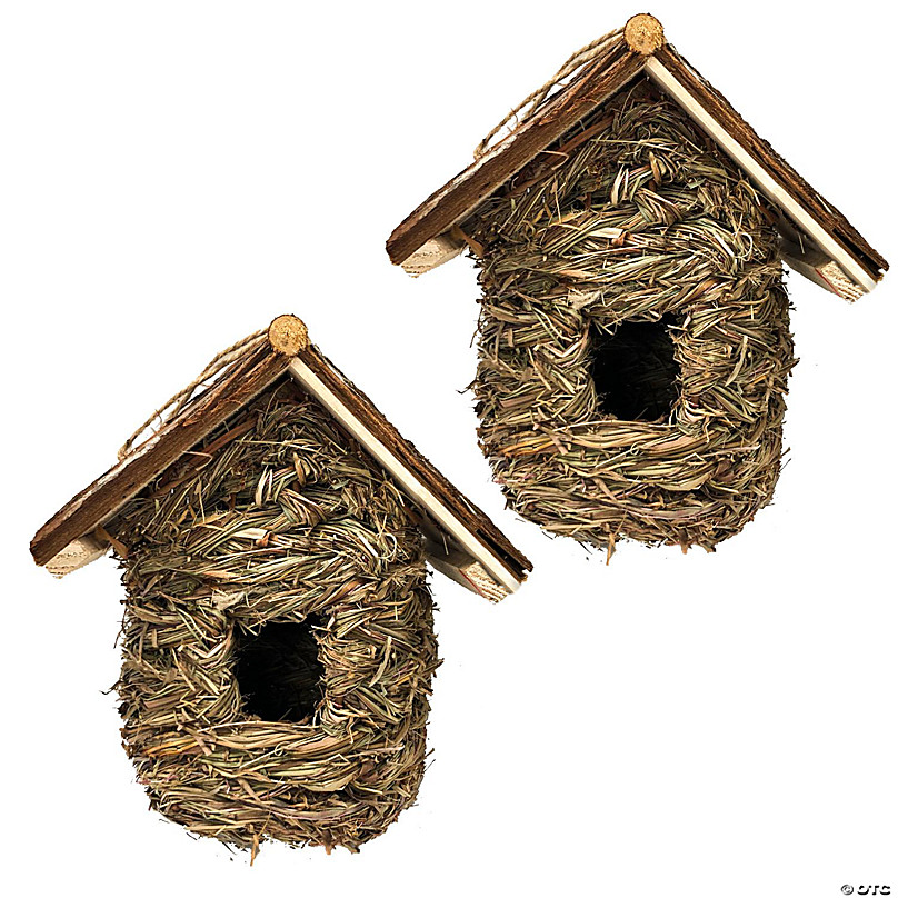 Grass Bird Hut Natural Handmade Straw Birds Hanging Birds House