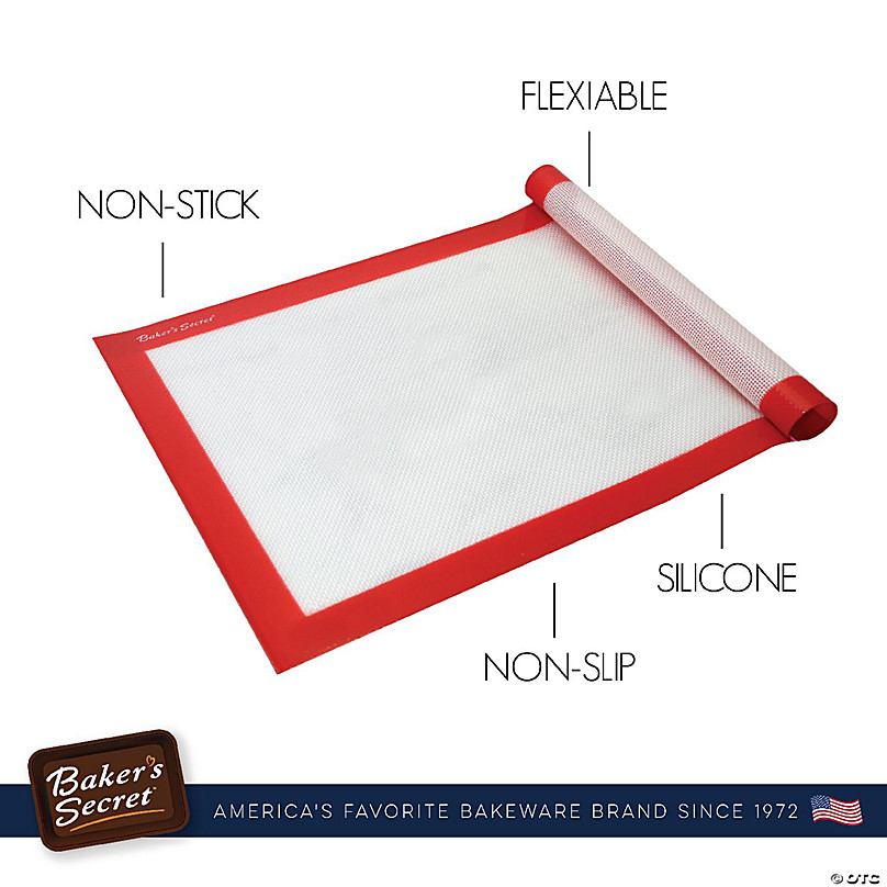 Baker's Secret Silicone Reusable Non-Stick Baking Mat 16X11 Dark Gray Grey