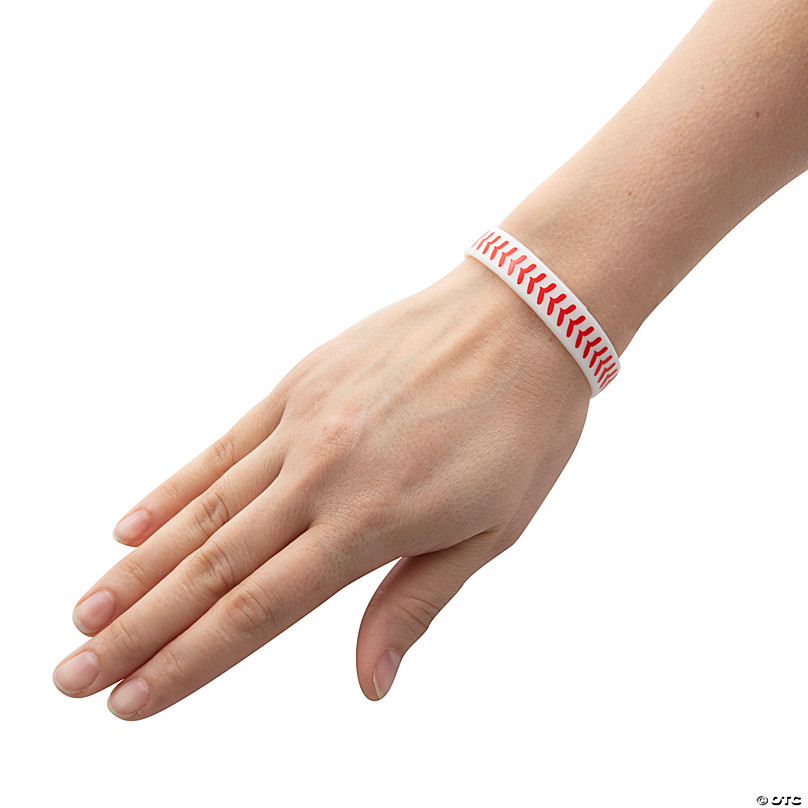Amscan MLB Rubber Bracelets Baseball Party Accessories, 3 1/2