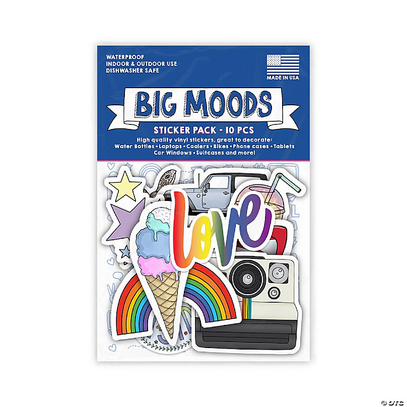 Big Moods Vsco Girl Summer Vibes Sticker Pack 10pc : Target