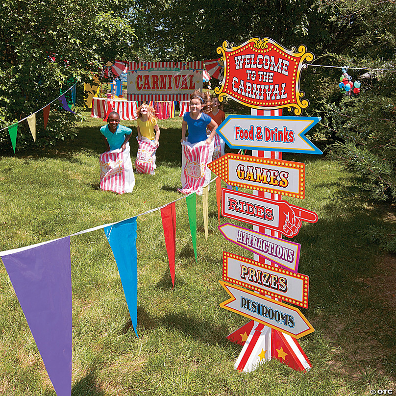 Big Top Directional Sign Cardboard Cutout Stand-Up | Oriental Trading