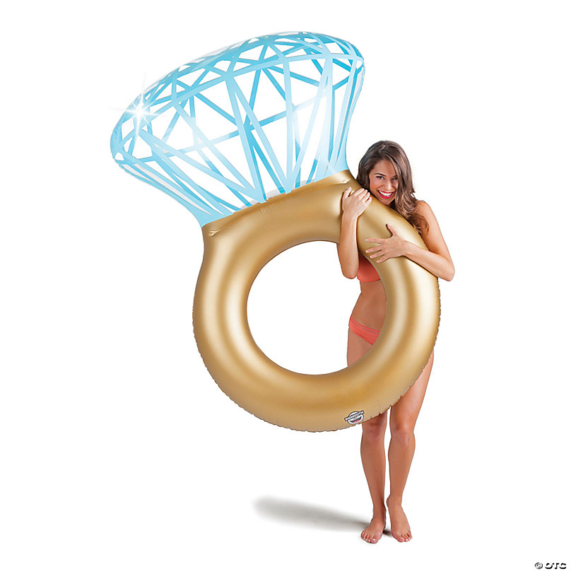 Big Mouth Giant Bling Ring Swimming Inflatable Pool Float Engagement Party for sale online 