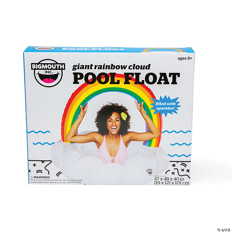 Giant Rainbow Cloud Pool Float With Sparkles for sale online Bigmouth Inc 