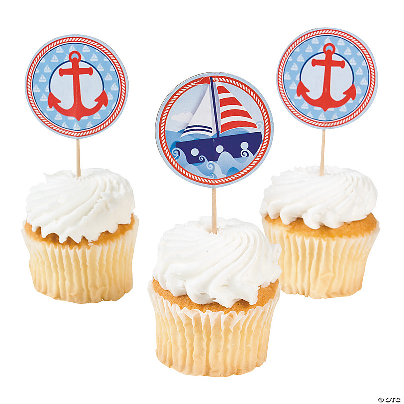 Highchair Decoration Kit Nautical First Birthday Party Supplies Set Featuring Whales and Sailboats