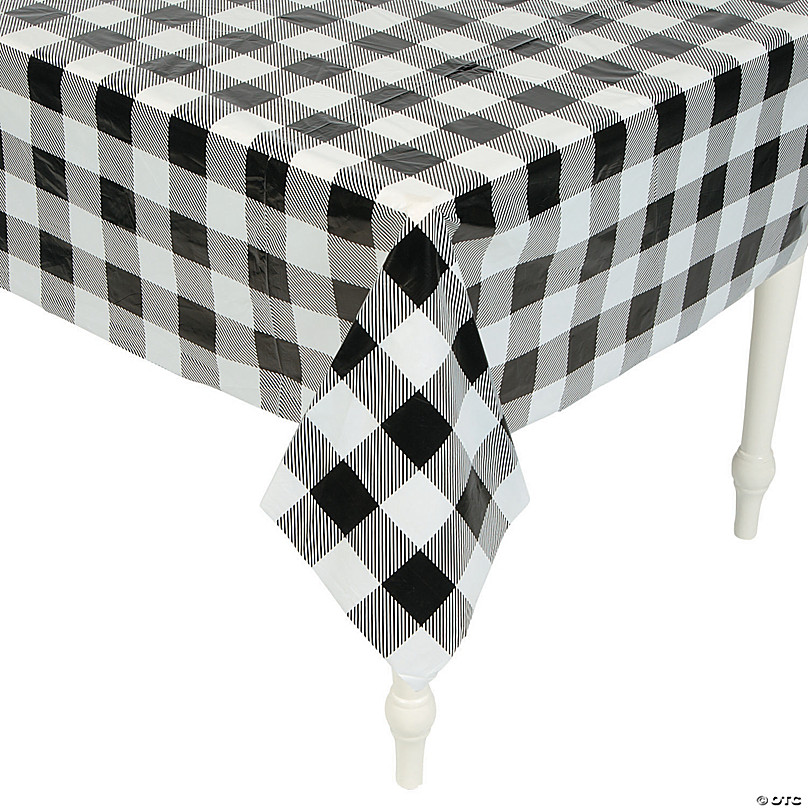 Black And White Striped Plastic Tablecloth Roll Mediconist