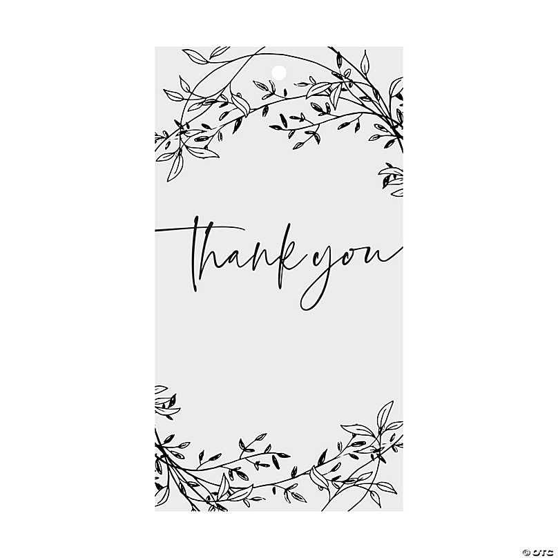 Gold Foil Thank You Gift Tags - 24 Pc.