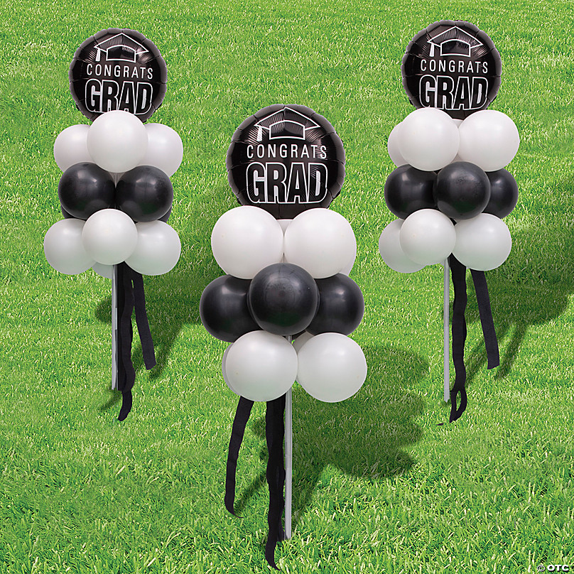 25-Ft. Black, White & Gold Balloon Garland Kit with Air Pump - 77 Pc. |  Oriental Trading