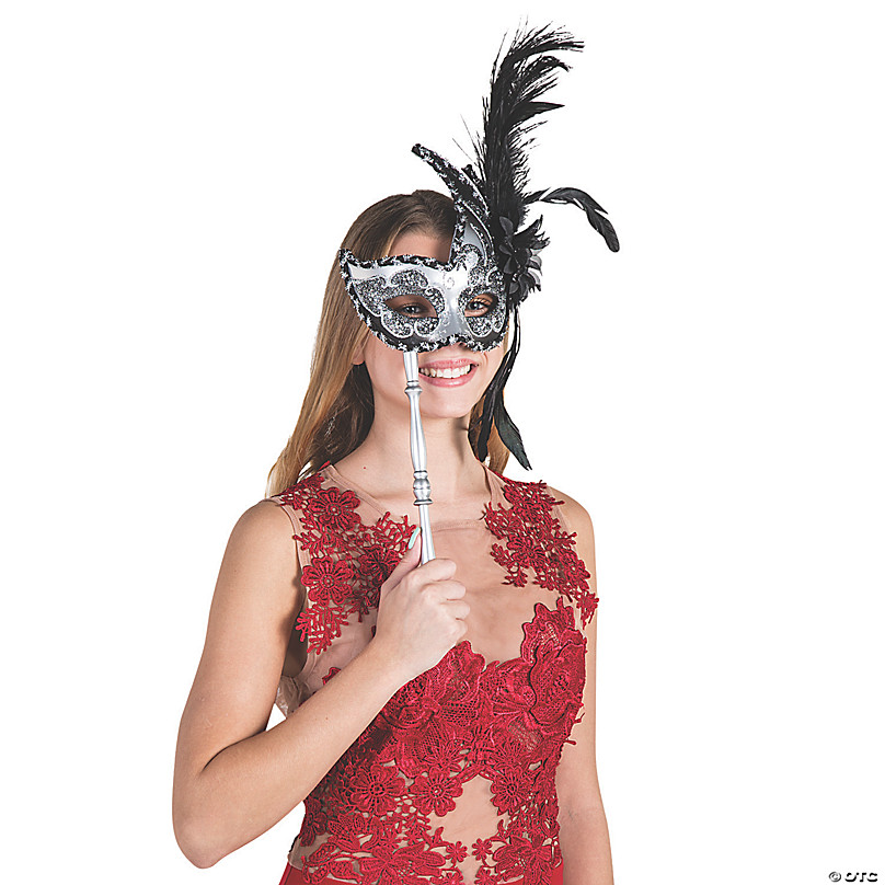bulk masquerade masks on stick