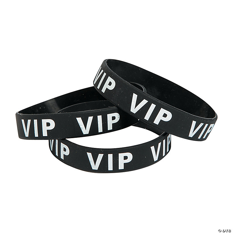 Black VIP Rubber Bracelets - Discontinued