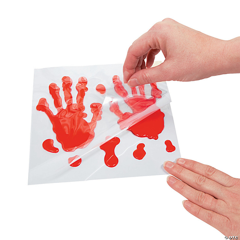Halloween Bloody Gel Window Cling Stickers ~ Hand
