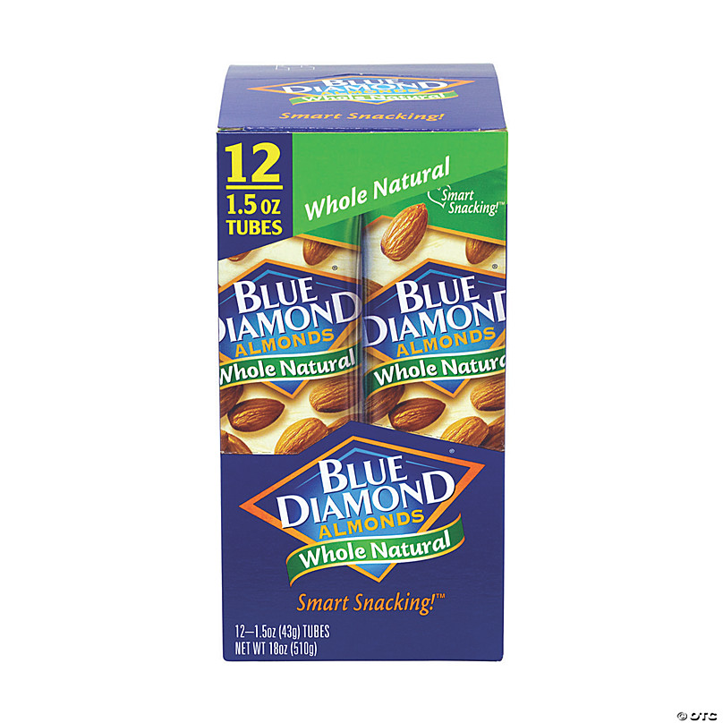 BLUE DIAMOND Almonds Whole Natural, 1.5 oz, 12 Count | Oriental