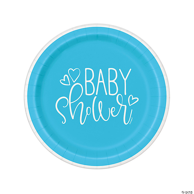 8 ~ Wedding Birthday Baby Shower Party SPARKLING SAPPHIRE LARGE PAPER PLATES 