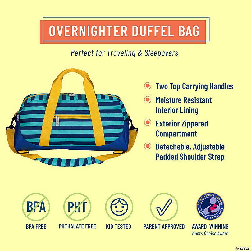 Blue Stripes Overnighter Duffel Bag