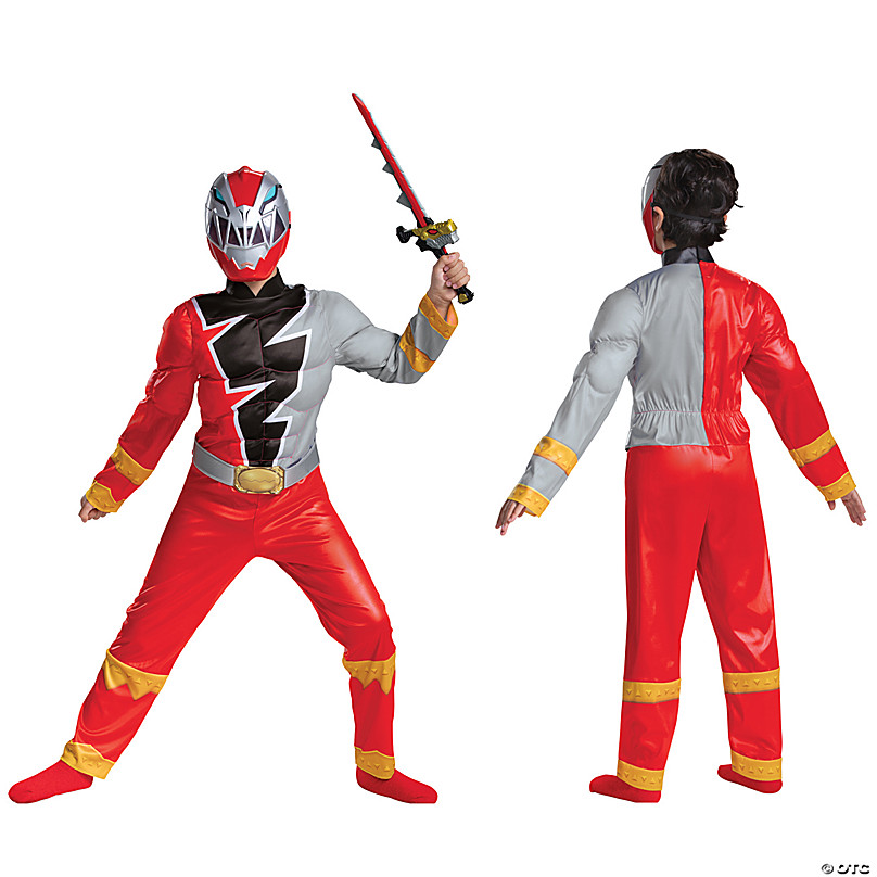 Disguise Mens Power Rangers Classic Red Ranger Muscle Costume