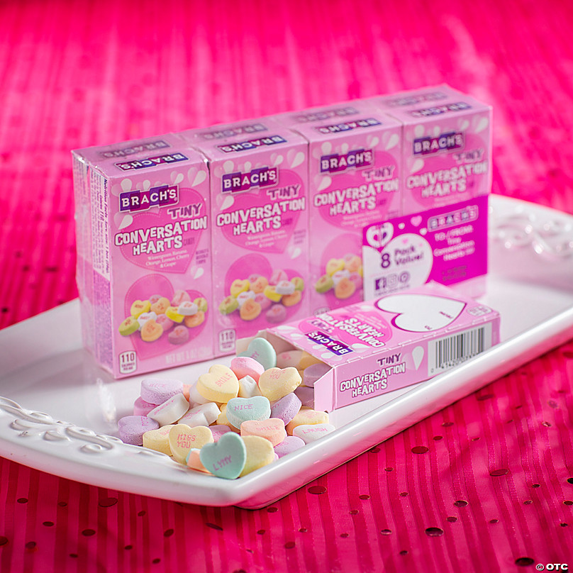 Brachs<sup>®</sup> Candy Tiny Conversation Hearts Valentine Exchanges Value  Pack - 8 Pc.