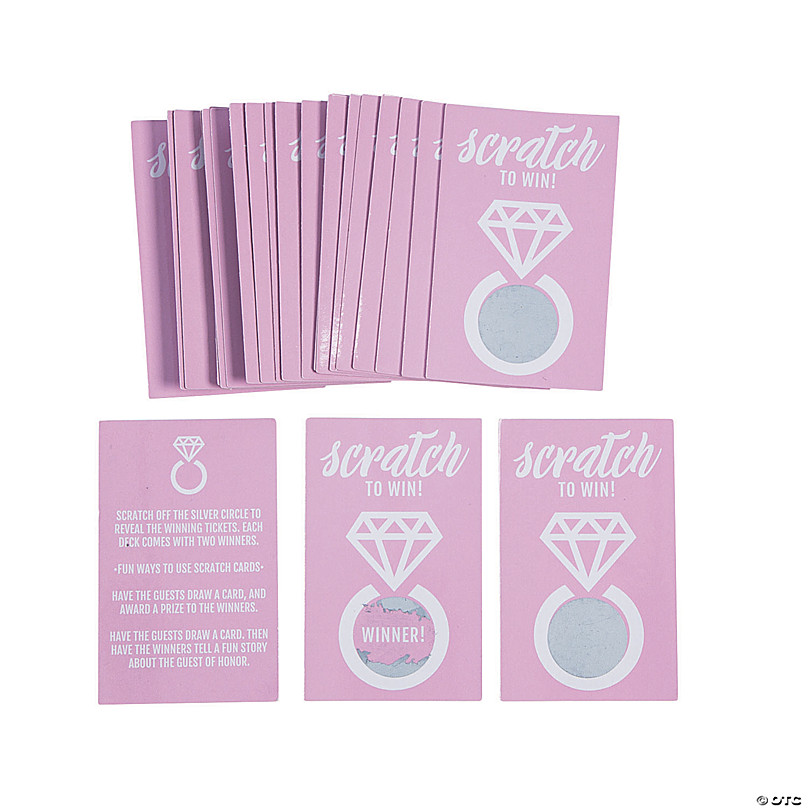 48  Bridal Shower Scratch off Cards PURPLE GIFT DESIGN 