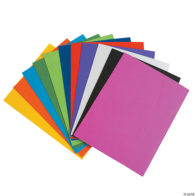 Self-Adhesive Foam Sheets 22cm x 15cm Assorted Sheets 2mm Thick for Children's 