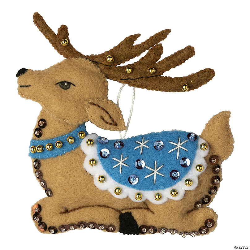 Bucilla Felt Ornaments Applique Kit Set of 6 - Nordic Christmas