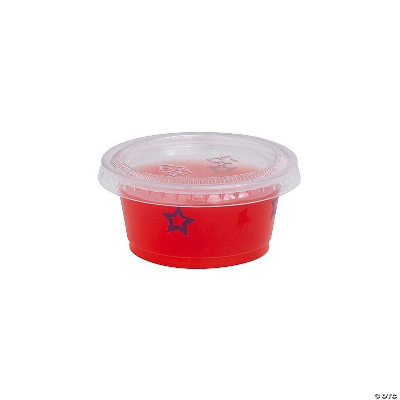 2 oz Jello Shot Cups,100 Sets Small Plastic Containers with Lids