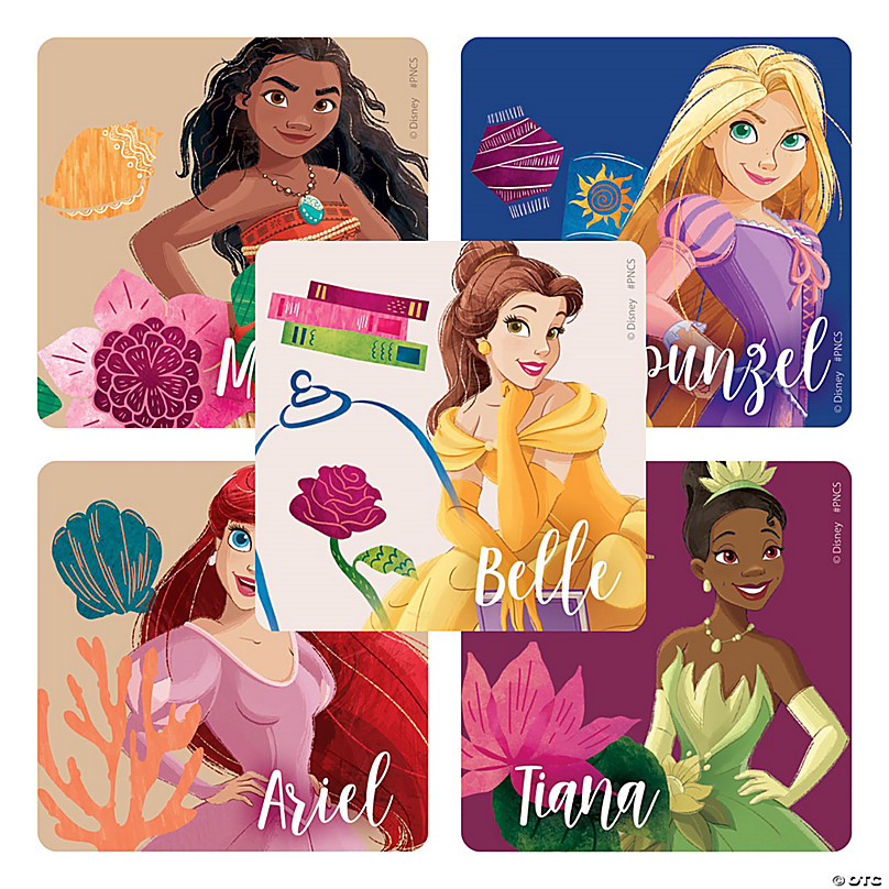 90 Disney Princesses Friendship Mini Dot Stickers - Cinderella, Tiana,  Mulan
