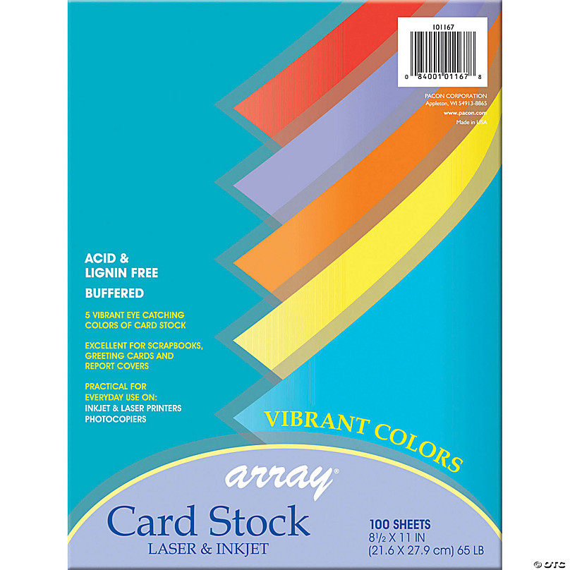 Pacon Card Stock, Rojo Red, 8.5 x 11, 100 Sheets