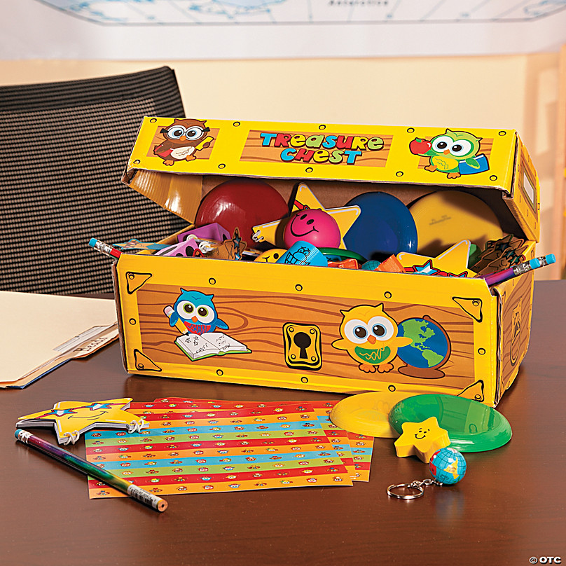 Estune 6 Pcs Confetti Treasure Box for Classroom Bulk Large Treasure Box  Foldable Classroom Treasure Box for Kids Prizes for Student Teacher  Classroom