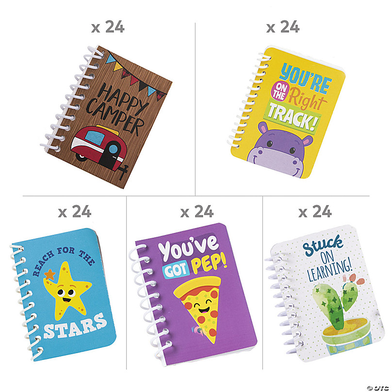 S&O Mini Notebooks Bulk Set w/ Inspiring Historical Figures – 24 Inspirational Notebooks for Kids - Mini Notepads Bulk - Mini Notebook for Kids Set