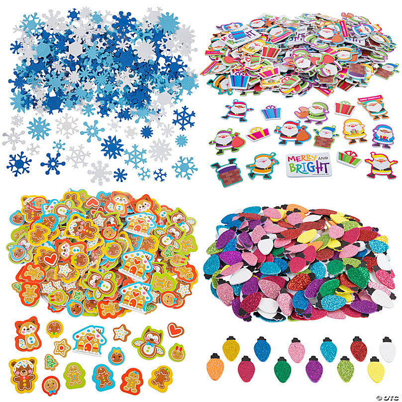Wonderfoam Assorted Shape Decorating Foam, Assorted Size, Assorted Color,  Set of 720