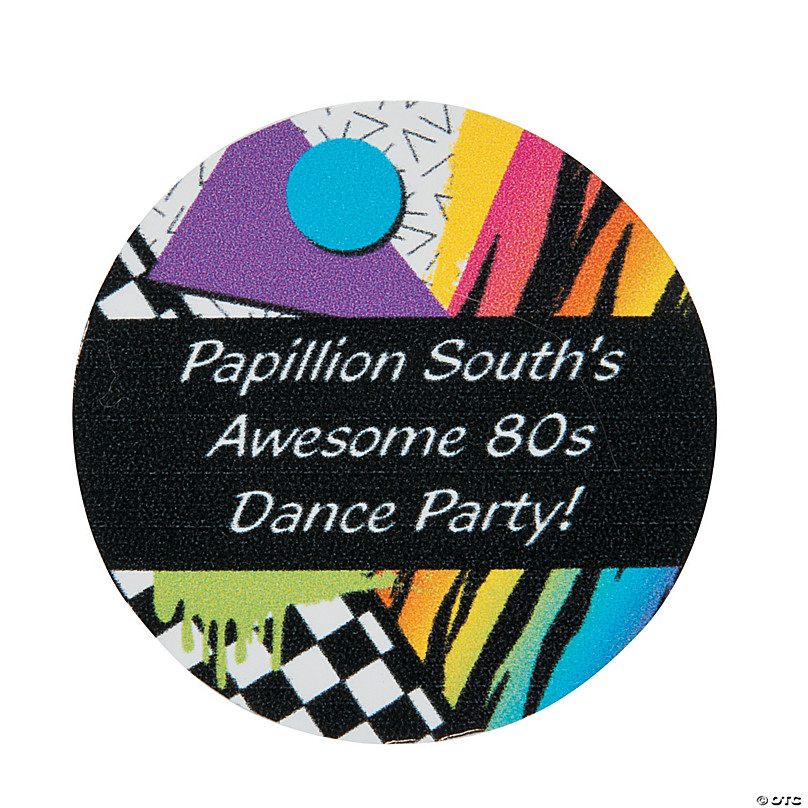 Bulk 144 Pc. Awesome 80s Personalized Stickers | Oriental Trading