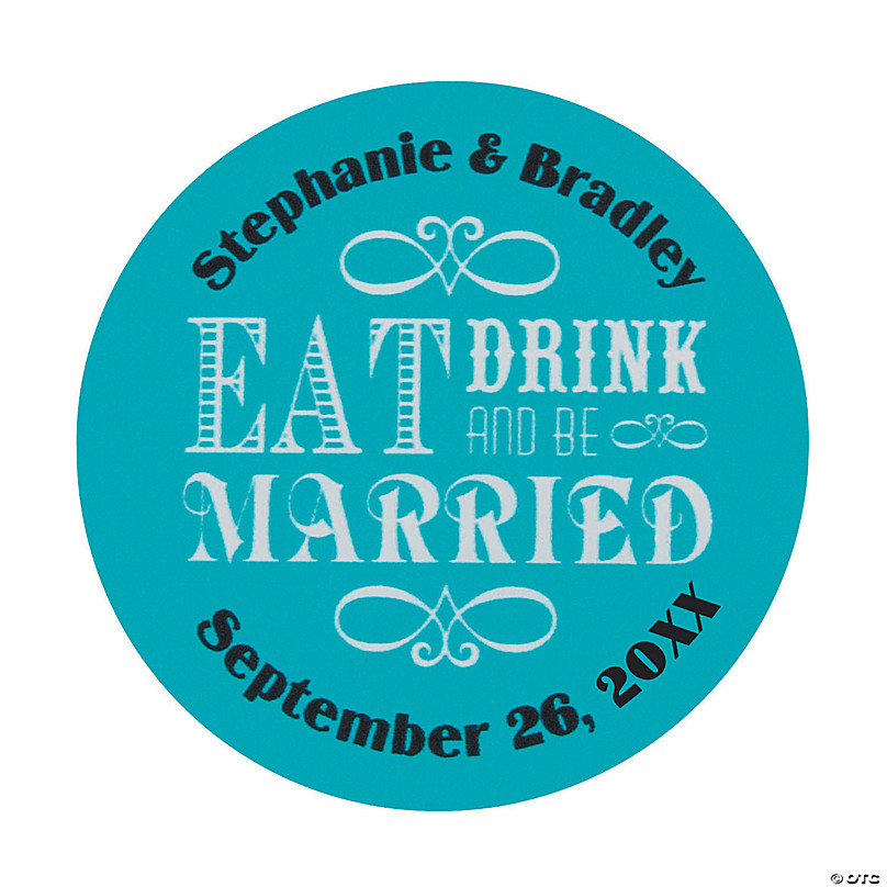 Bulk 144 Pc. Personalized Fall Wedding Favor Stickers